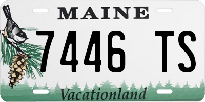 ME license plate 7446TS