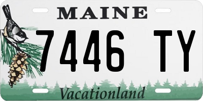ME license plate 7446TY