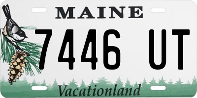 ME license plate 7446UT