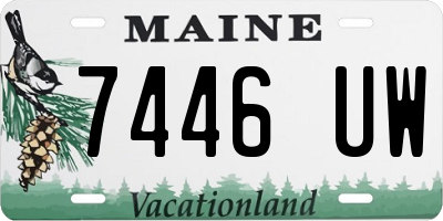 ME license plate 7446UW