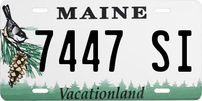 ME license plate 7447SI