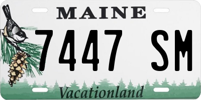 ME license plate 7447SM