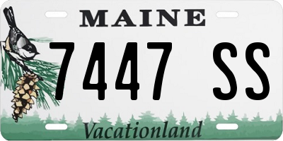 ME license plate 7447SS