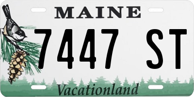 ME license plate 7447ST