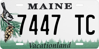 ME license plate 7447TC