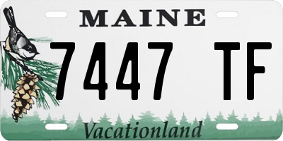 ME license plate 7447TF