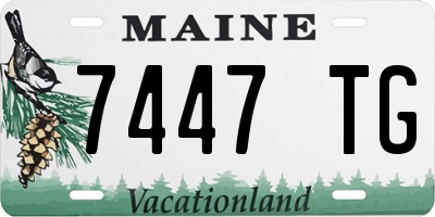ME license plate 7447TG