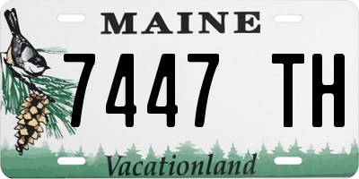 ME license plate 7447TH