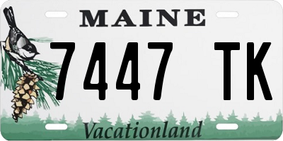 ME license plate 7447TK