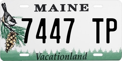 ME license plate 7447TP