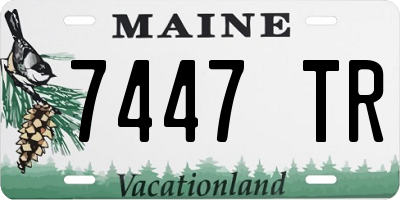ME license plate 7447TR