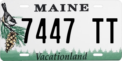 ME license plate 7447TT