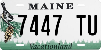 ME license plate 7447TU