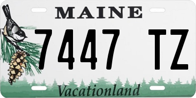 ME license plate 7447TZ