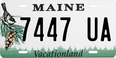 ME license plate 7447UA