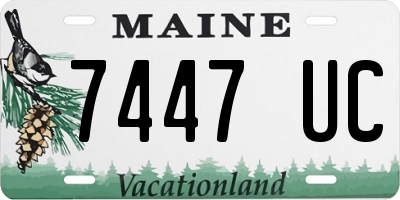 ME license plate 7447UC
