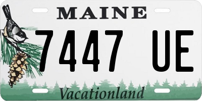 ME license plate 7447UE
