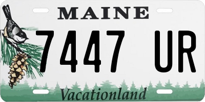 ME license plate 7447UR