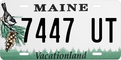 ME license plate 7447UT