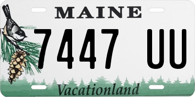 ME license plate 7447UU