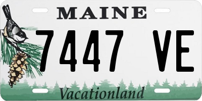 ME license plate 7447VE