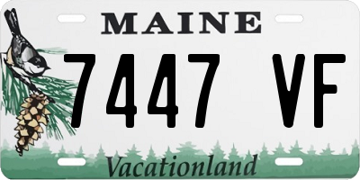 ME license plate 7447VF
