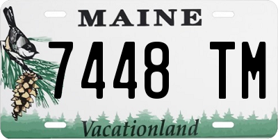 ME license plate 7448TM