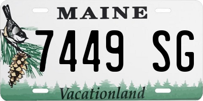 ME license plate 7449SG