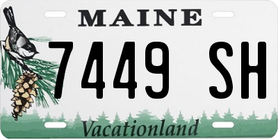 ME license plate 7449SH