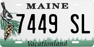 ME license plate 7449SL