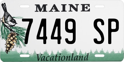 ME license plate 7449SP