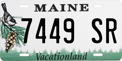 ME license plate 7449SR