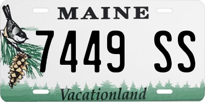 ME license plate 7449SS