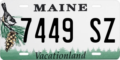ME license plate 7449SZ