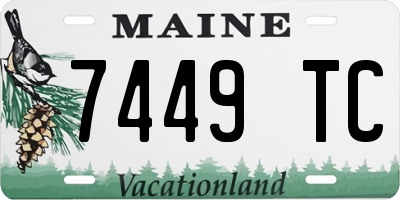 ME license plate 7449TC