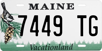 ME license plate 7449TG