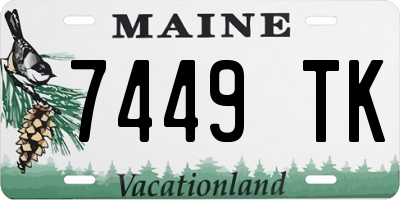 ME license plate 7449TK