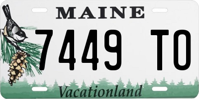 ME license plate 7449TO