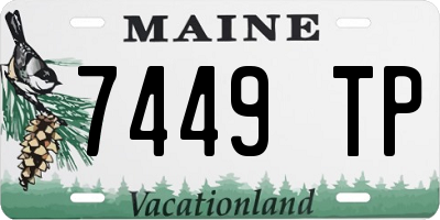 ME license plate 7449TP