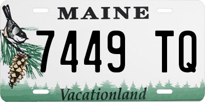 ME license plate 7449TQ