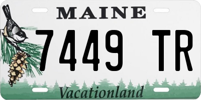 ME license plate 7449TR