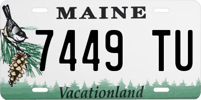ME license plate 7449TU
