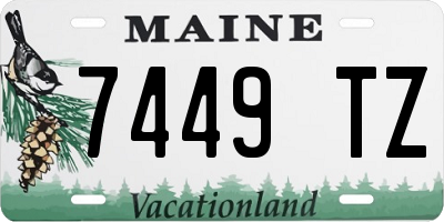 ME license plate 7449TZ