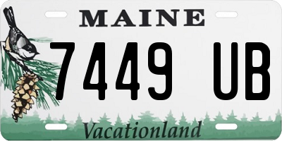 ME license plate 7449UB