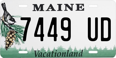 ME license plate 7449UD