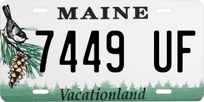 ME license plate 7449UF