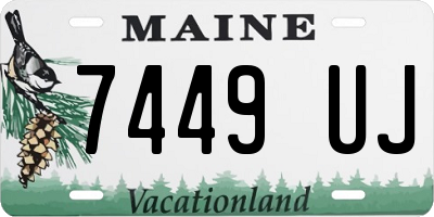 ME license plate 7449UJ