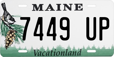 ME license plate 7449UP
