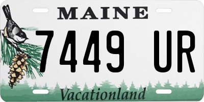 ME license plate 7449UR