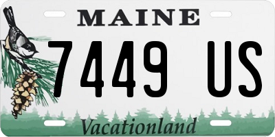ME license plate 7449US
